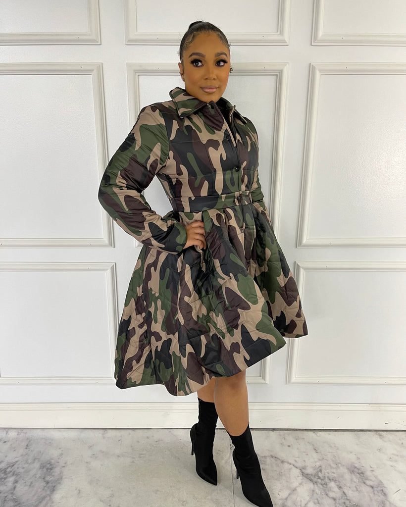 Highlight Gianna Camo Puffer Jacket (Avail in Plus Size) Camo / Small